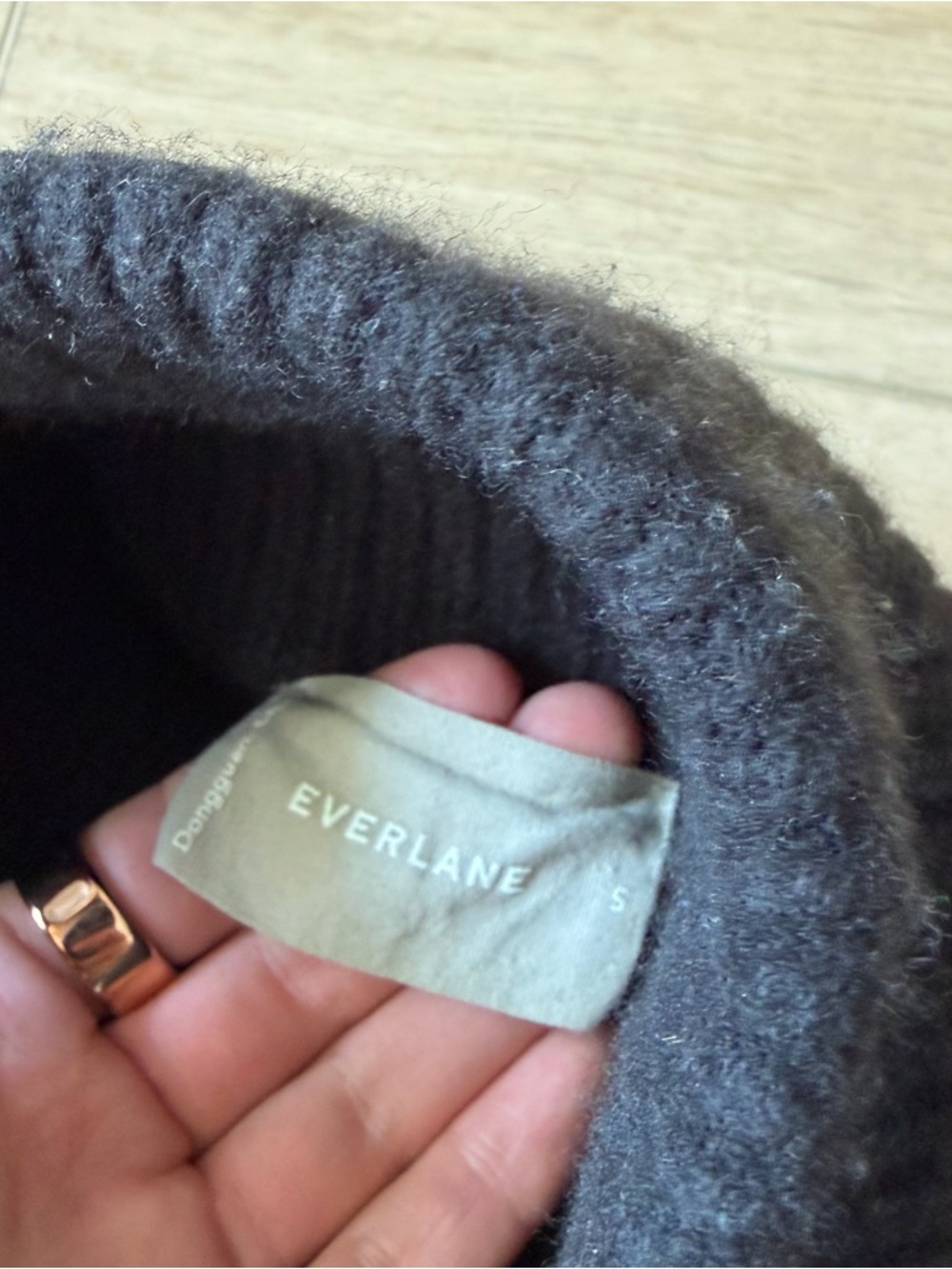 Everlane Black Ribbed Half-Zip Mock Neck Sweater - Picture 2 of 3